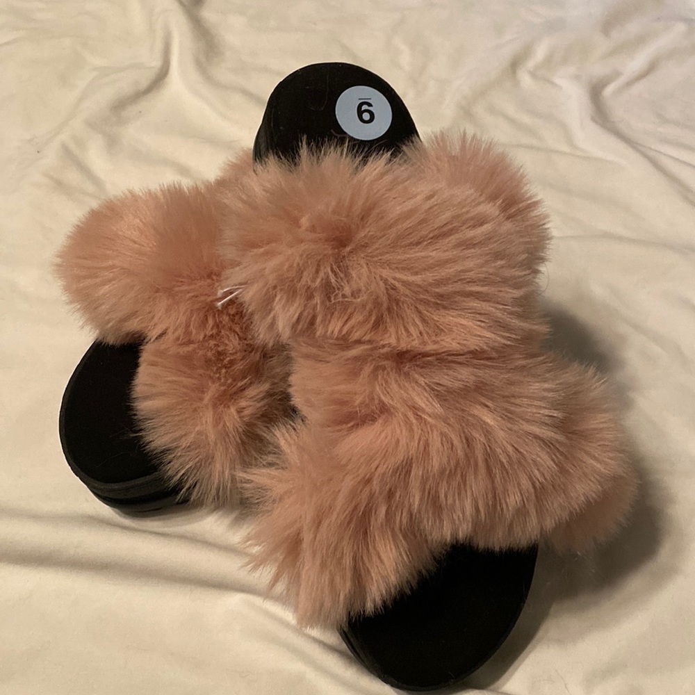 New Sugar Fur Platform House Shoes Slippers 9